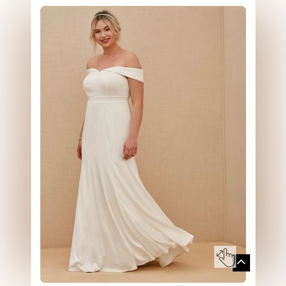 torrid Off-Shoulder Ivory Wedding Gown